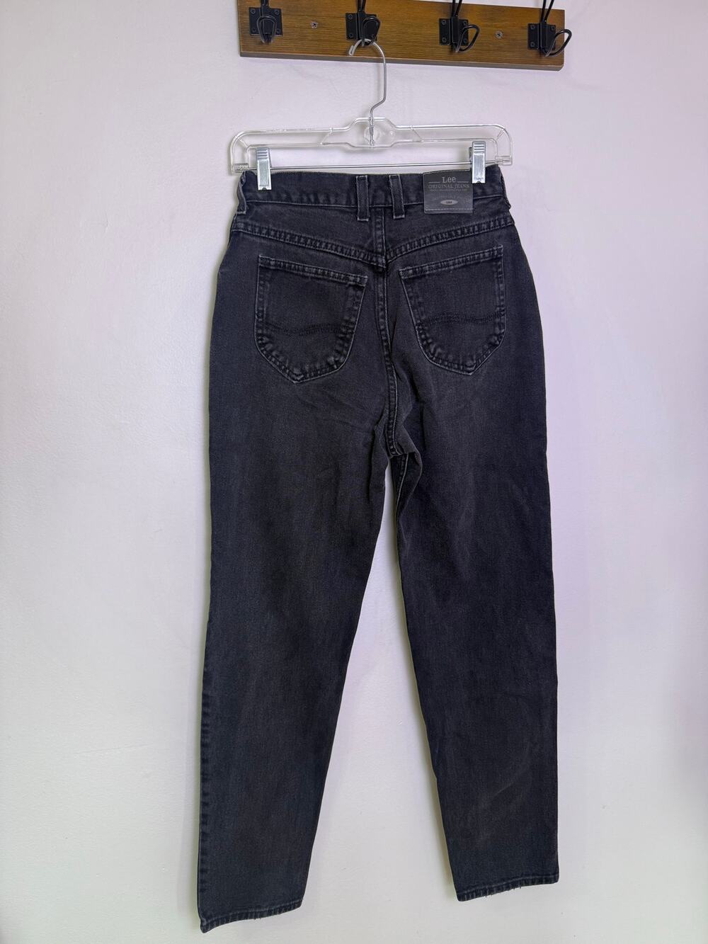 Lee Original Jeans Black High Rise Tapered Mom Jeans Women’s Size W26